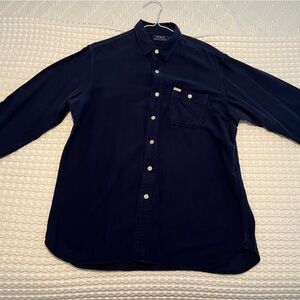 Polo Ralph Lauren Long Sleeve Button Up Shirt. Large. Dark Blue